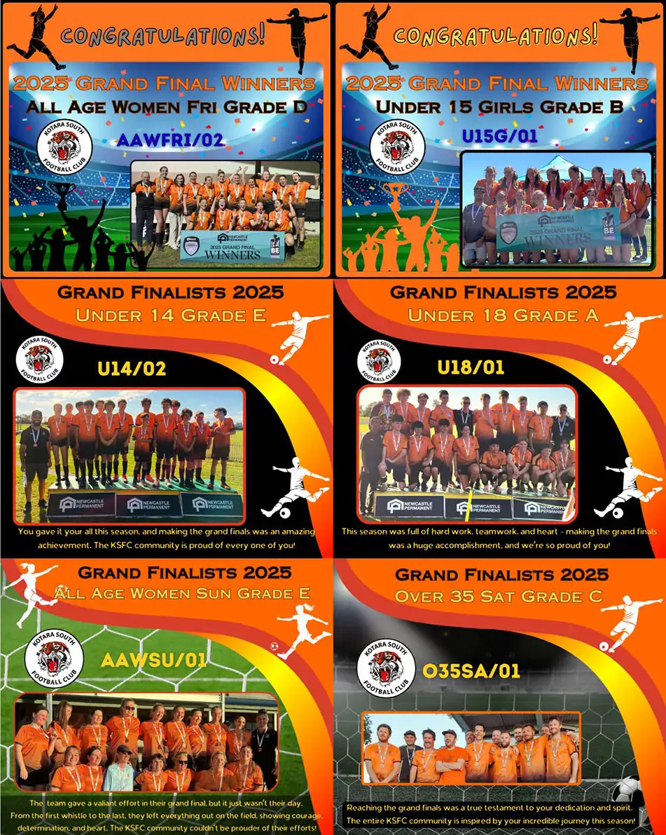 Congratulations to KSFC's Premiers, Grand and Semi Finalists